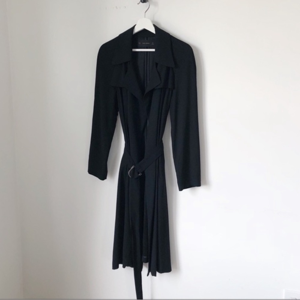 Zara lightweight black trench coat